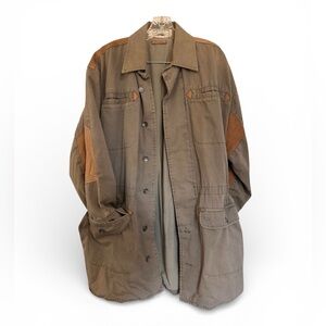 Men's Olive and Tan Military Field Jacket